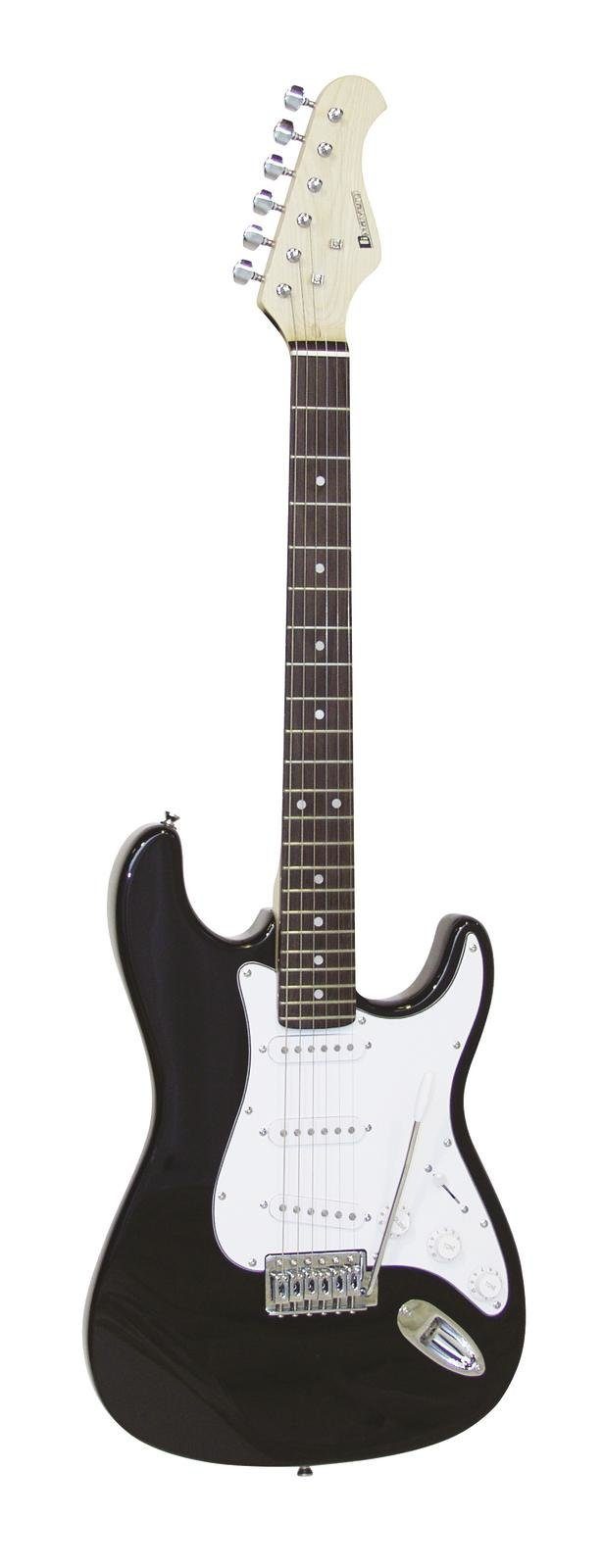 DIMAVERY E-Gitarre ST-203, schwarz, 4/4 ST Form