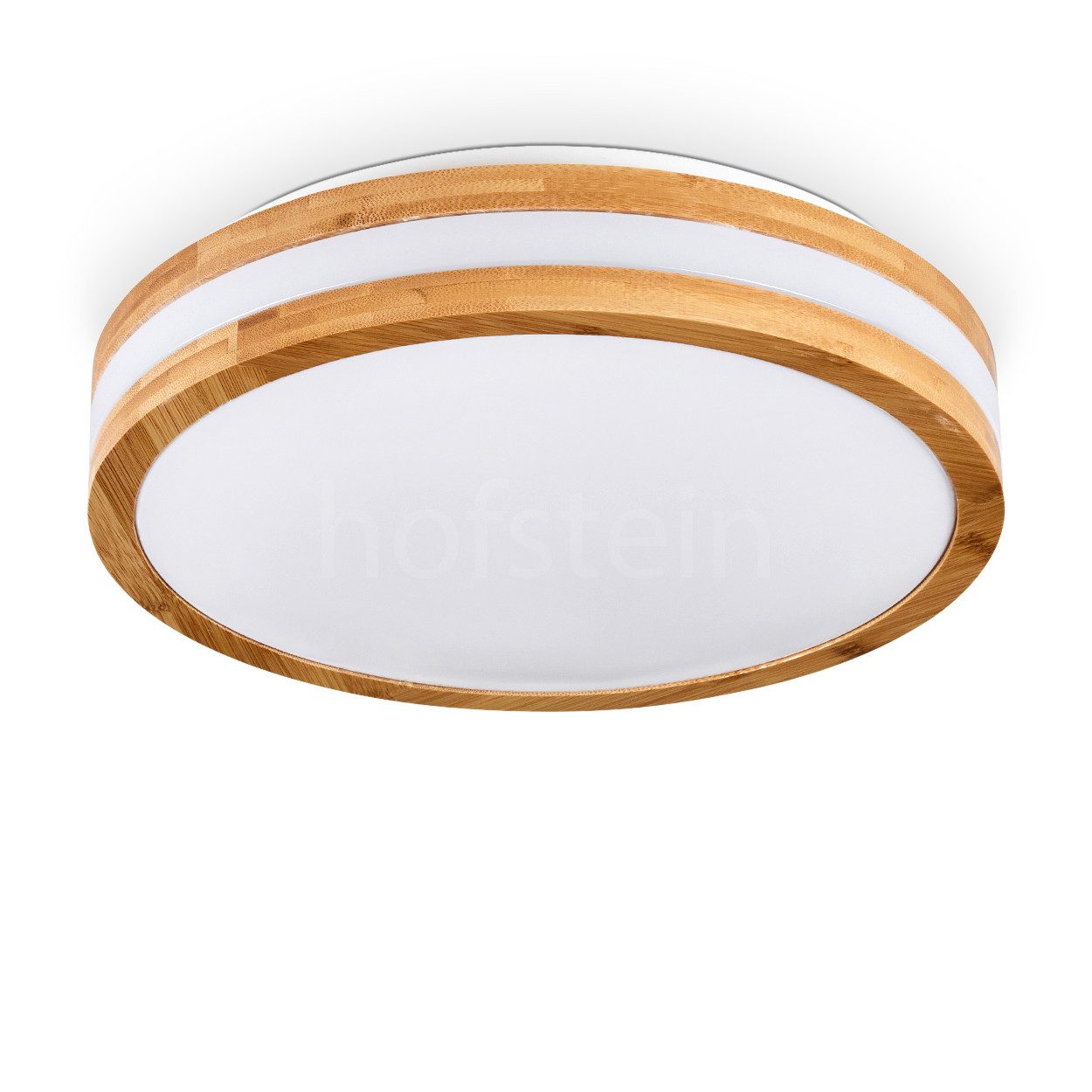 hofstein Deckenleuchte moderne Deckenlampe aus Metall/Bambus/Kunststoff in günstig online kaufen