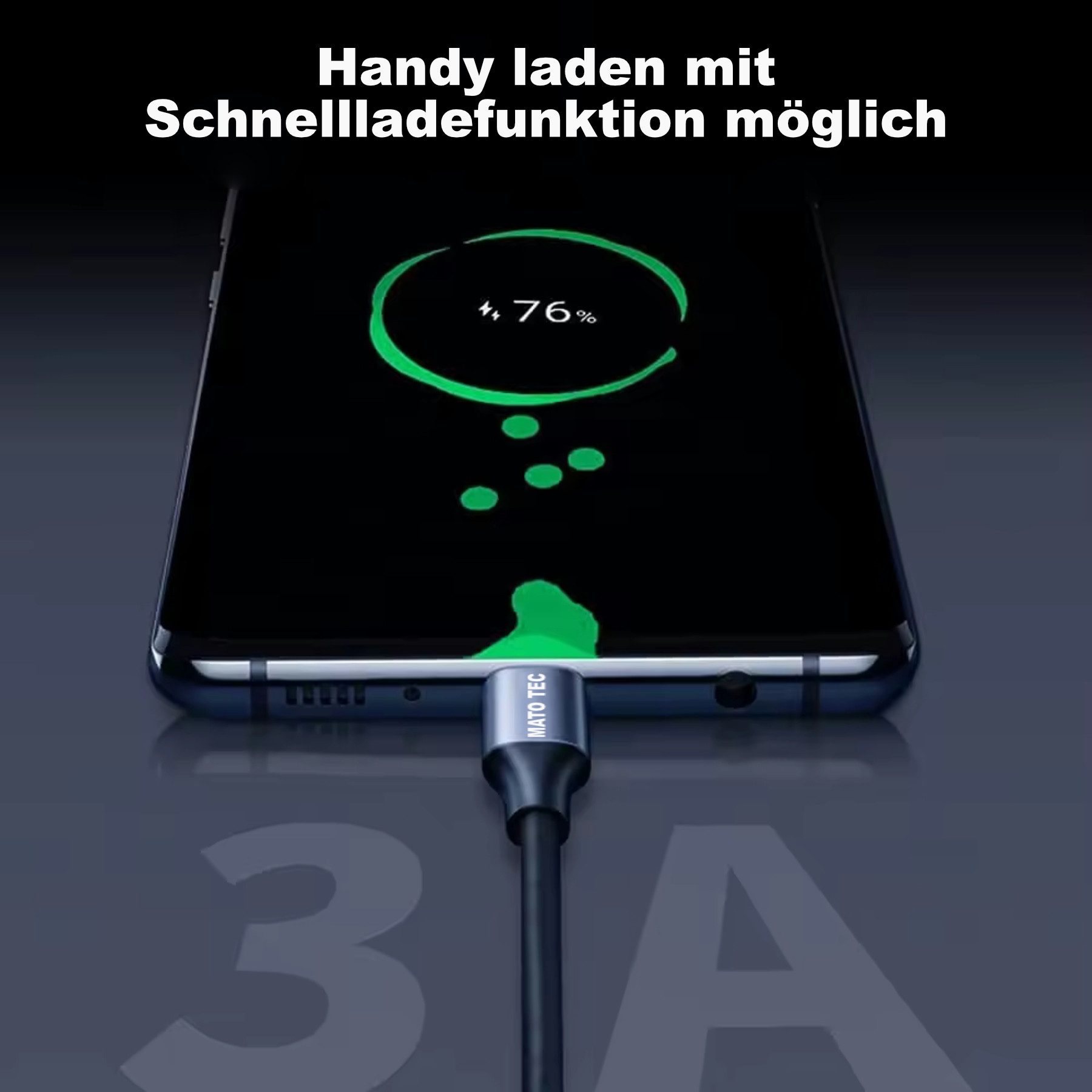 Alpha Electronics Verlängerungskabel USB Typ C 3.1 100W 1,2,3 Meter Smartphone-Kabel, Typ C (Eurostecker), Typ C (Eurostecker) (100 cm), Highspeed Datenübertragung, Schnellladekabel