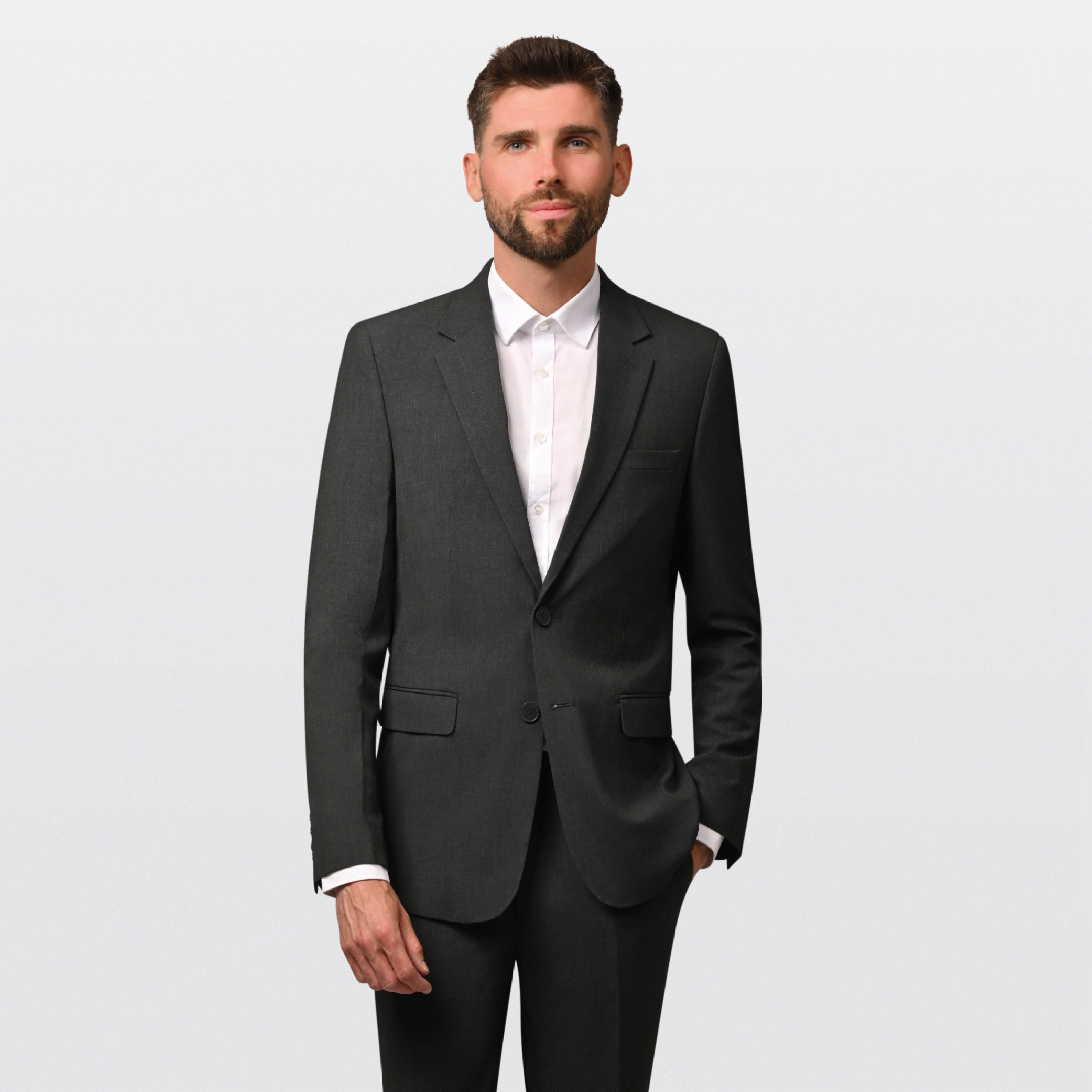 Hirschthal Anzug Herren Business Anzug Regular Fit (Anzughose & Sakko, 2-tlg., Anzug Set) im modernen Look, mit Kleidersack
