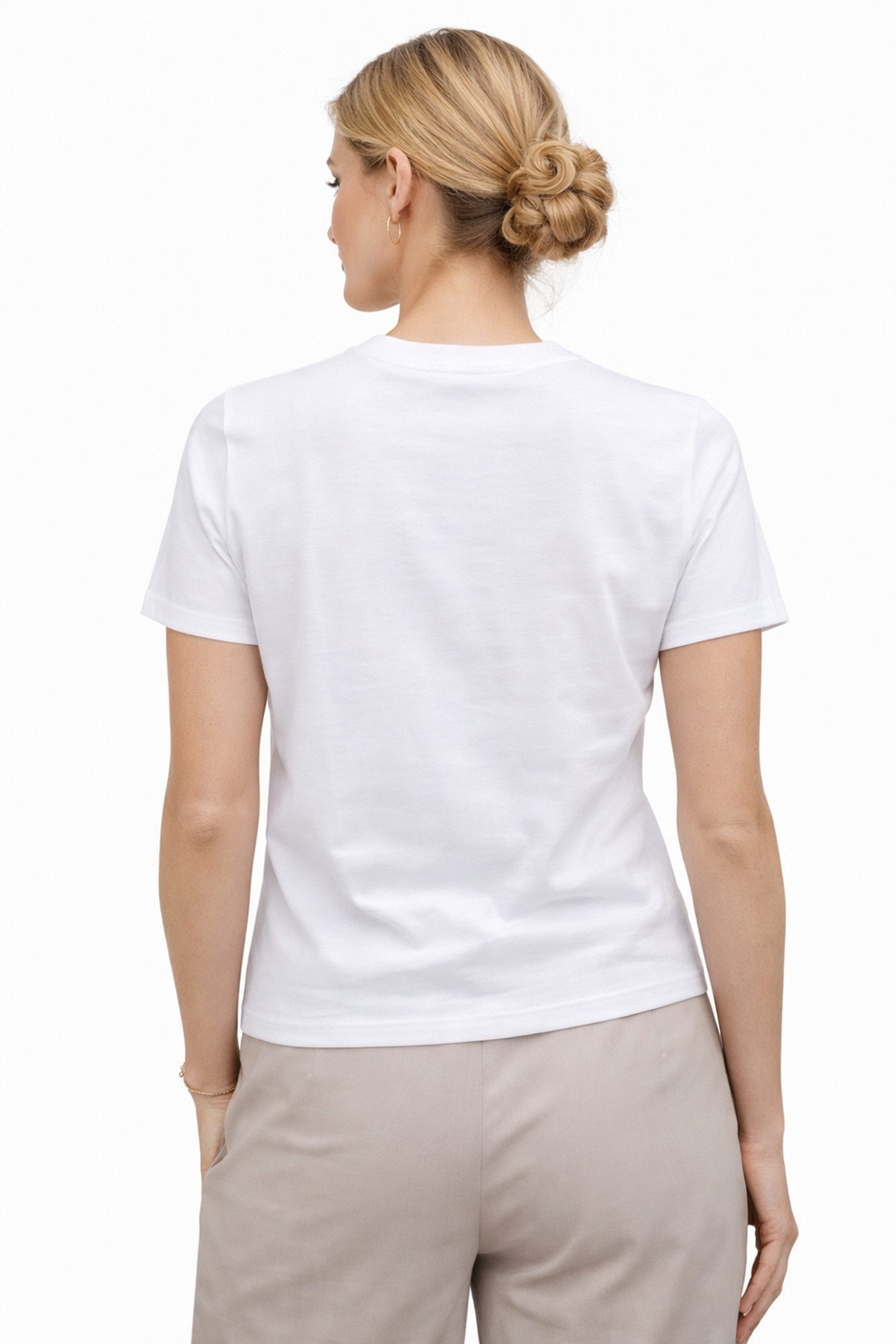 Banco T-Shirt Damen Oberteil Elegant Print Baumwolle Rundhals Casual Fit Damen Baumwollshirt Elegant Print Rundhals Casual weich Fit style go – Bild 5 von 5