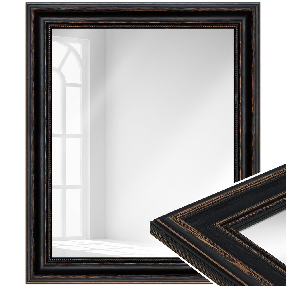 WANDStyle Wandspiegel H550, Schwarz, aus Massivholz günstig online kaufen