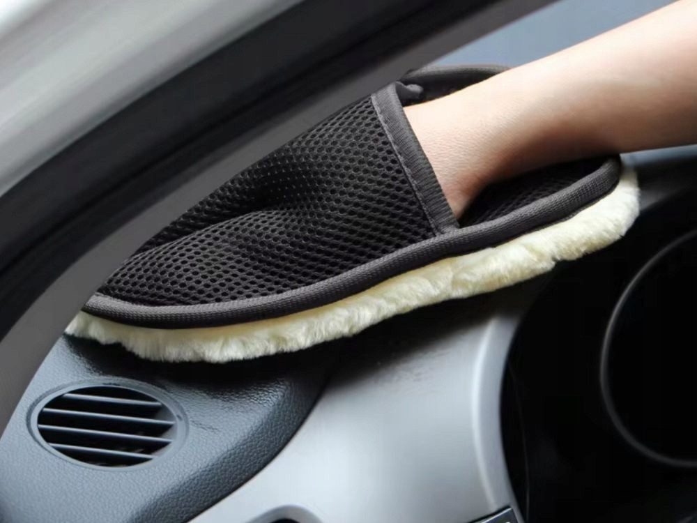 VERK GROUP Waschhandschuh Auto Waschhandschuh Mikrofaser Reinigungshandschuh Autopflege, (1-St), Kratzfreie Mikrofaser, Hohe Wasseraufnahme