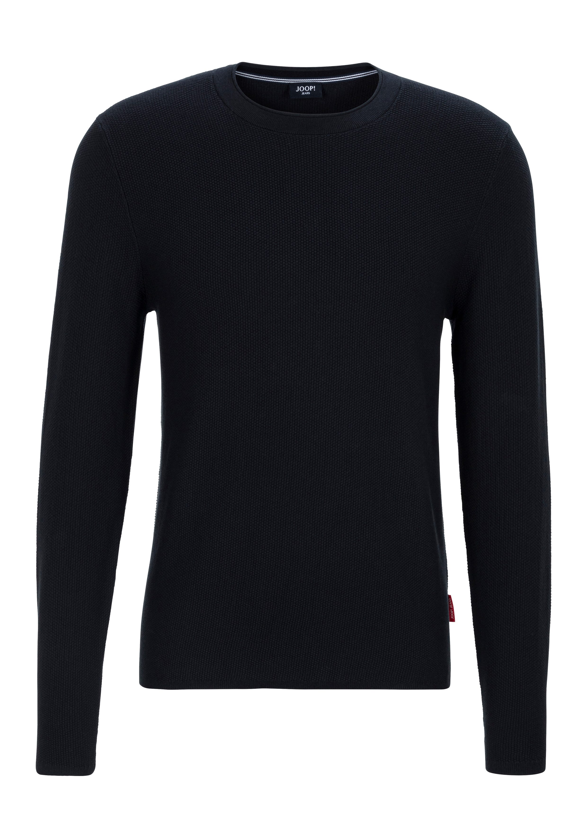 Joop Jeans Rundhalspullover Hajon mit Strukturmuster günstig online kaufen