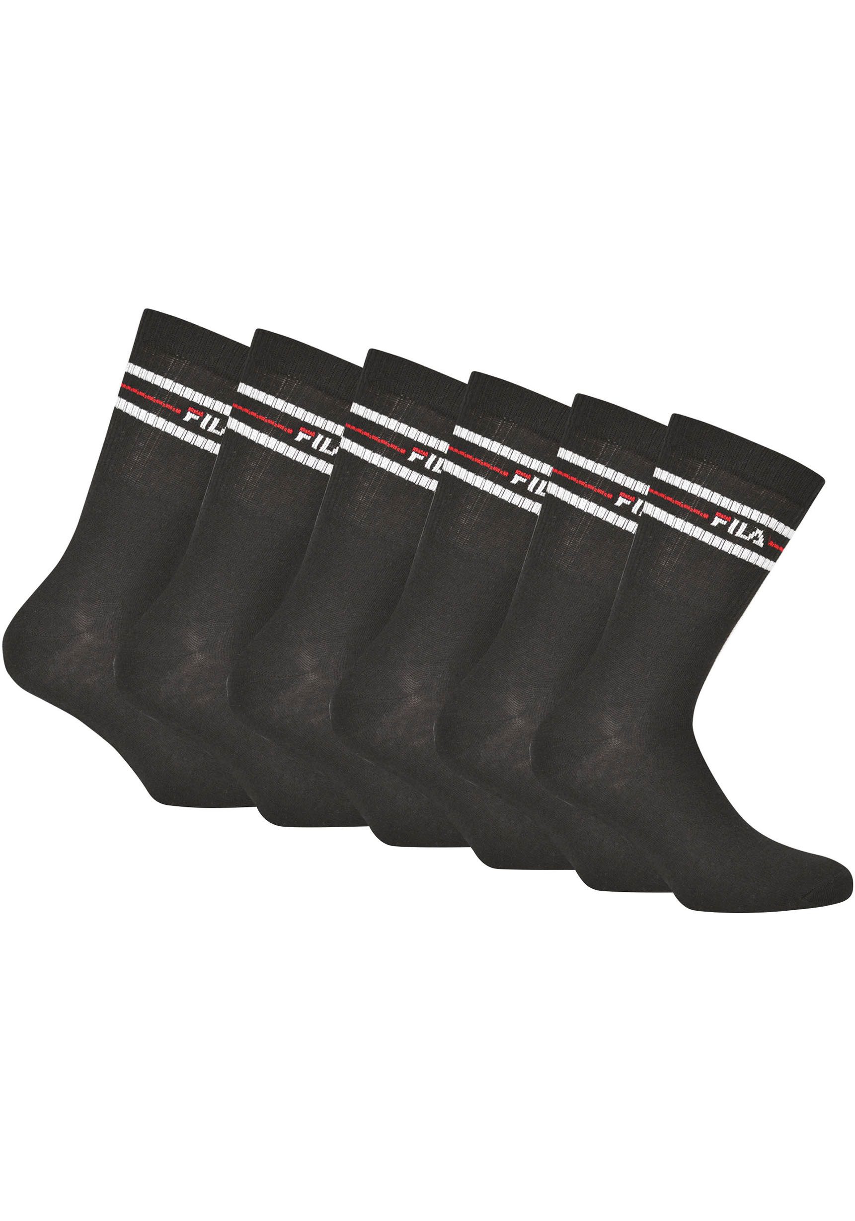 Fila Socken "UNISEX LIFESTYLE PLAIN SOCKS" 6 Paar tlg. mit Logo-Schriftzug günstig online kaufen
