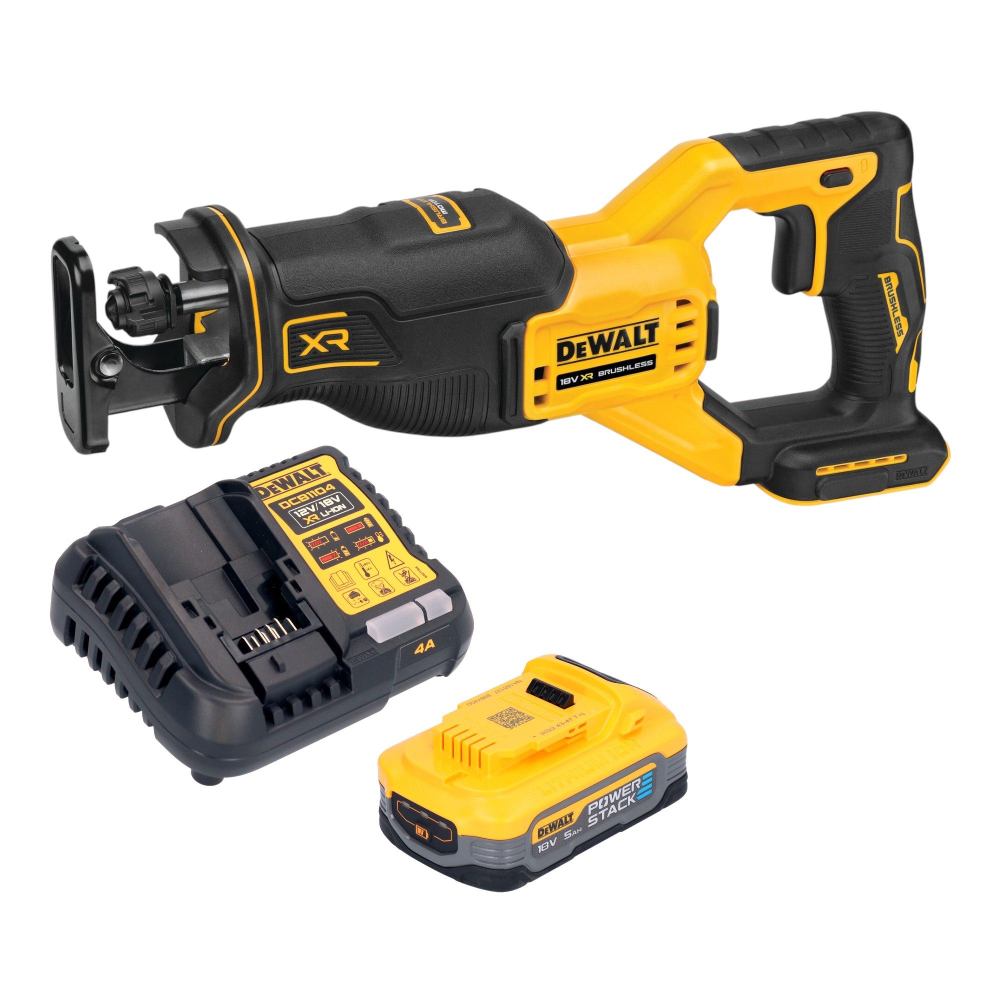 DeWalt Akku-Reciprosäge DCS 382 H1 Akku Reciprosäge Säbelsäge 18 V Brushless + 1x Powerstack