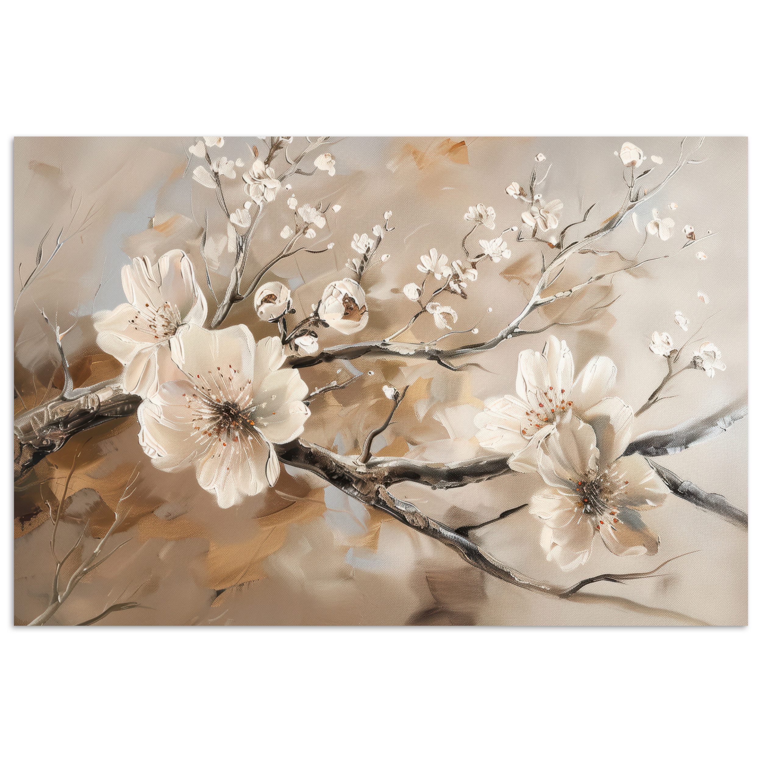 MuchoWow Poster Blumen - Natur - Weiß - Blüte - Abstrakt, (1 St), Poster oh günstig online kaufen