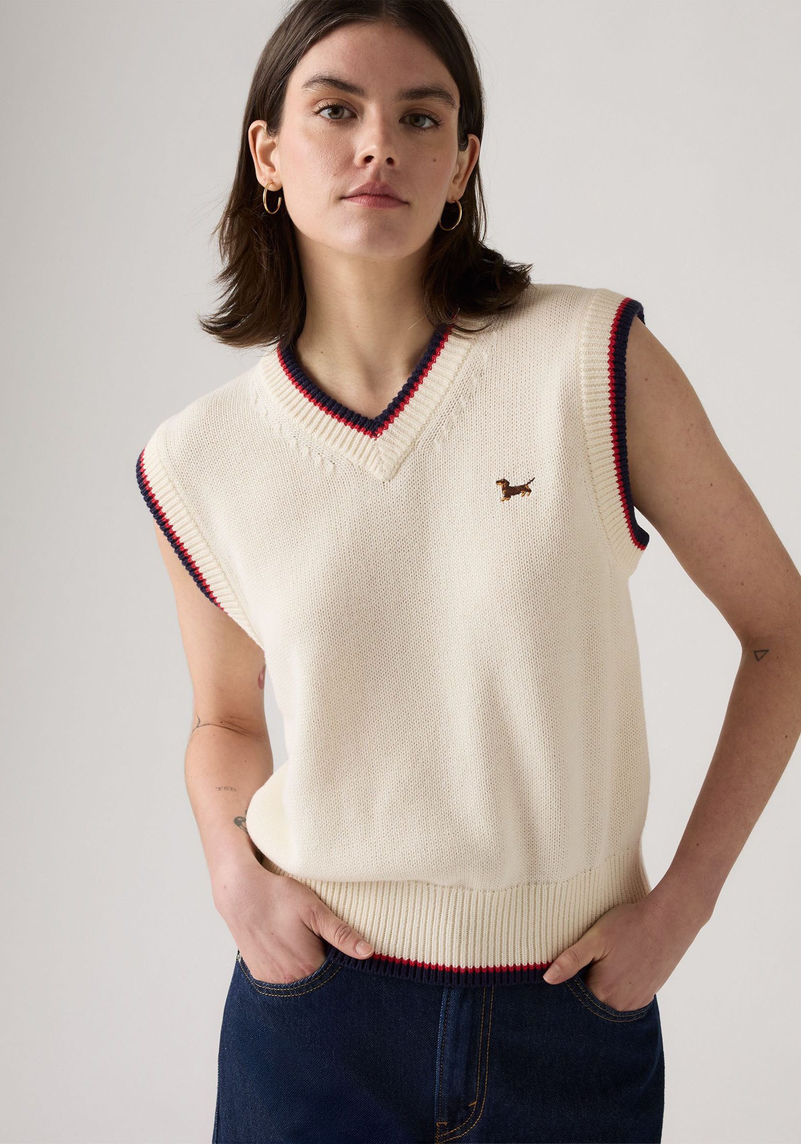 Levi's® Pullunder CHARLIE VNECK VES Feinstrick mit Wollanteil günstig online kaufen