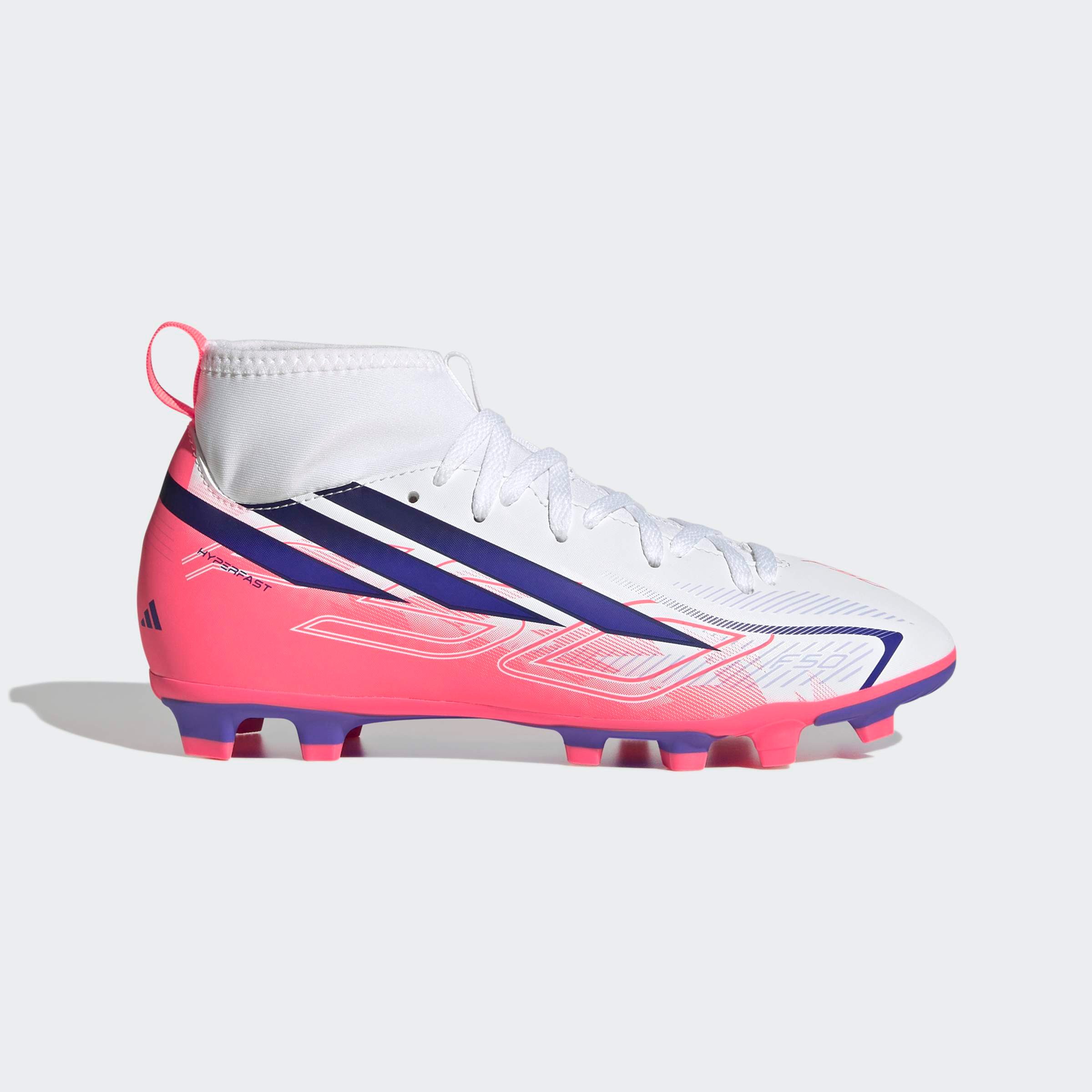 adidas Performance F50 HYPERFAST CLUB KIDS, FESTE BÖDEN/GEMISCHTE BÖDEN, HALBHOCH GESCHN Fußballschuh für viele verschiedene Böden geeignet, für Jugendliche & Kinder