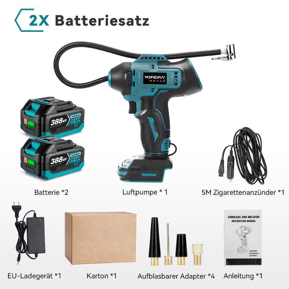 ONEVAN Akku-Handkompressor Elektrisch Kompressor 11 bar günstig online kaufen