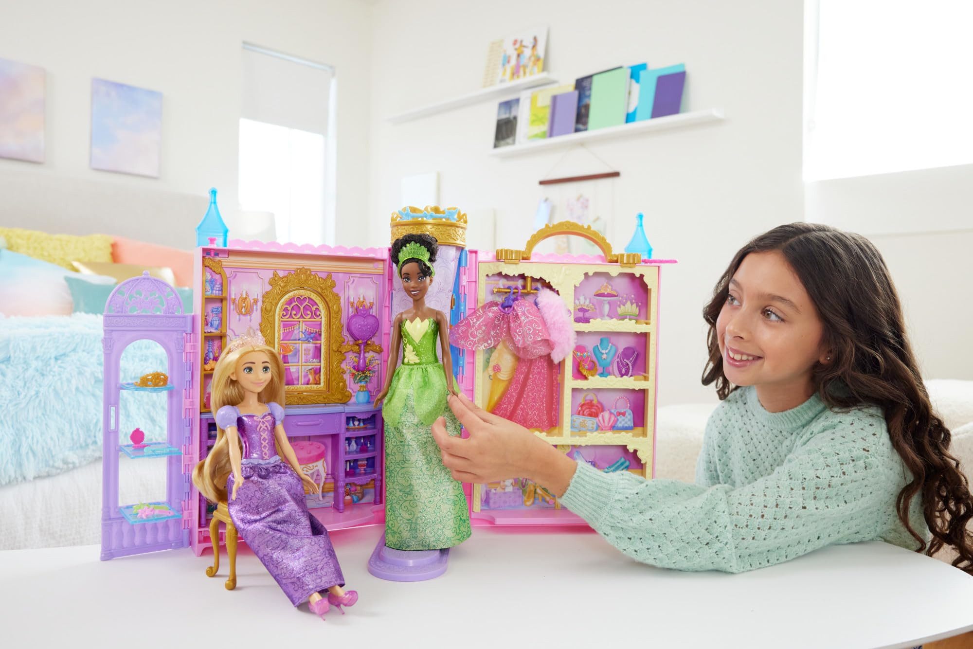 Mattel® Spielfigur Disney Prinzessin Bereit für den Ball Ankleide-Spi, Ankleide-Spielset aus Disney Prinzessin