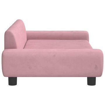 vidaXL Kindersofa Kindersofa Rosa 100x54x33 cm Samt Kindercouch Kindermöbel Kinderzimmer