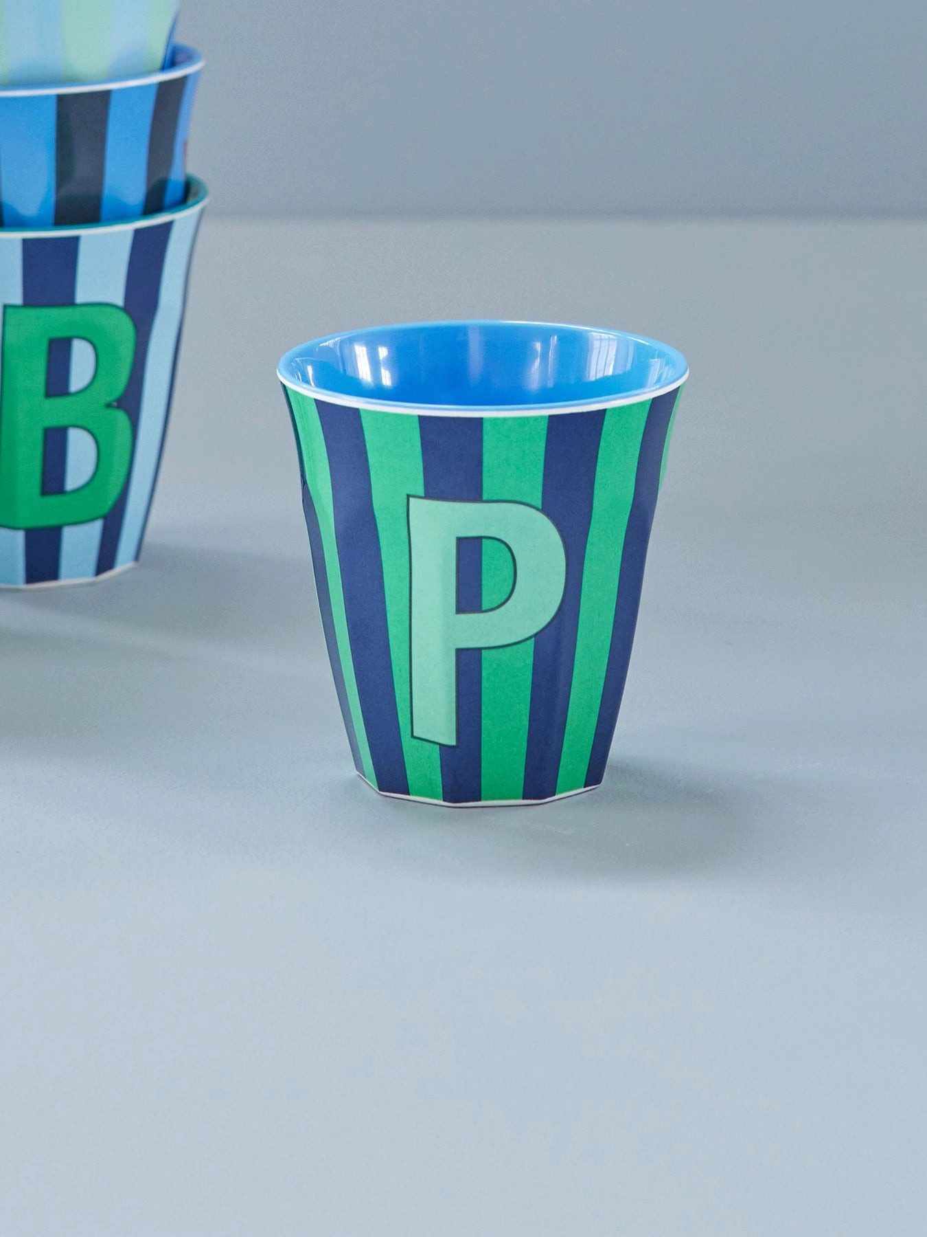 rice Becher Melamin Becher mit Buchstaben - Jungen, 1-tlg., Melamin, Buchstaben Becher