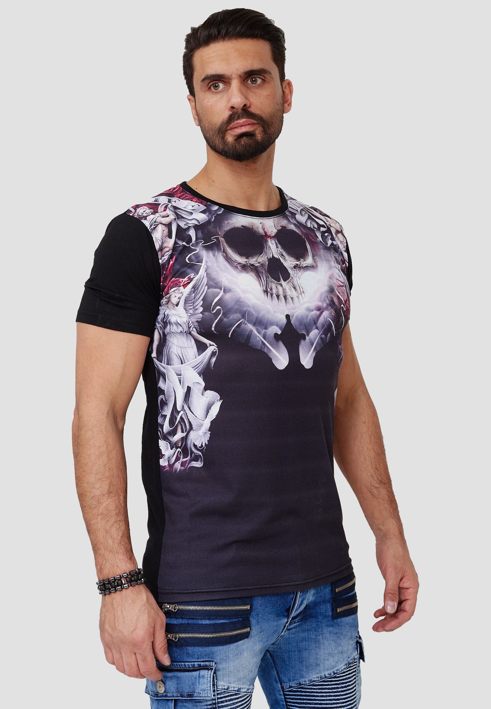 OneRedox T-Shirt TS-1604C Tee, Polo Kurzarmshirt Fitness Design) 1-tlg., (Shirt im modischem Freizeit Casual