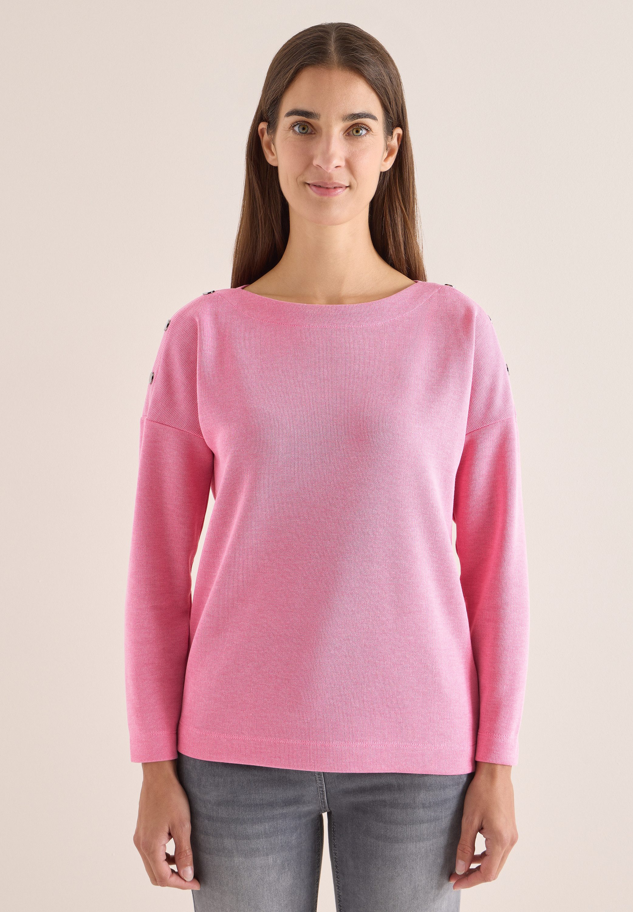 CECIL Langarmshirt im Melange Look günstig online kaufen