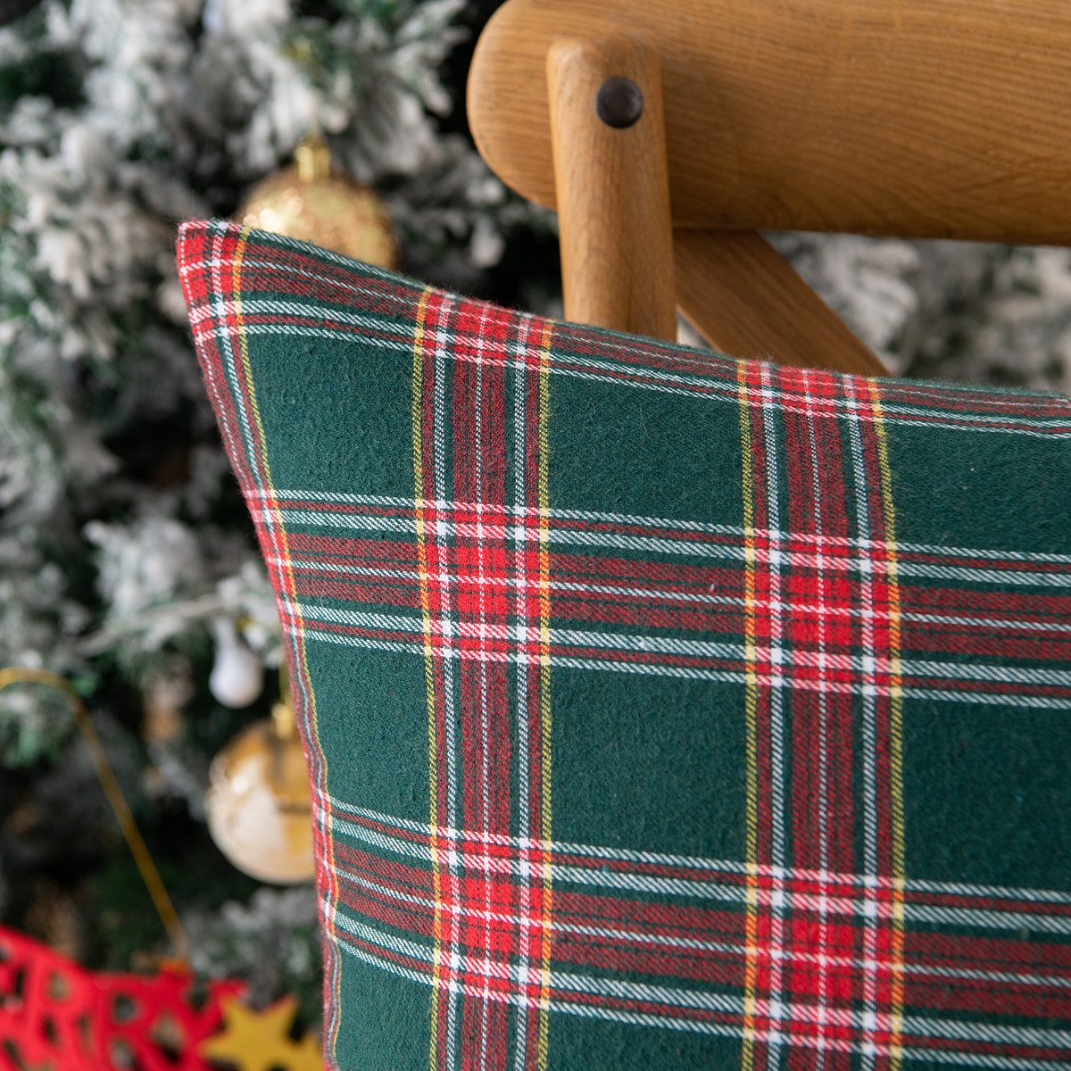 Rosnek Kissenbezug Weihnachten Kissenbezüge Xmas Check Throw Pillow Case So günstig online kaufen