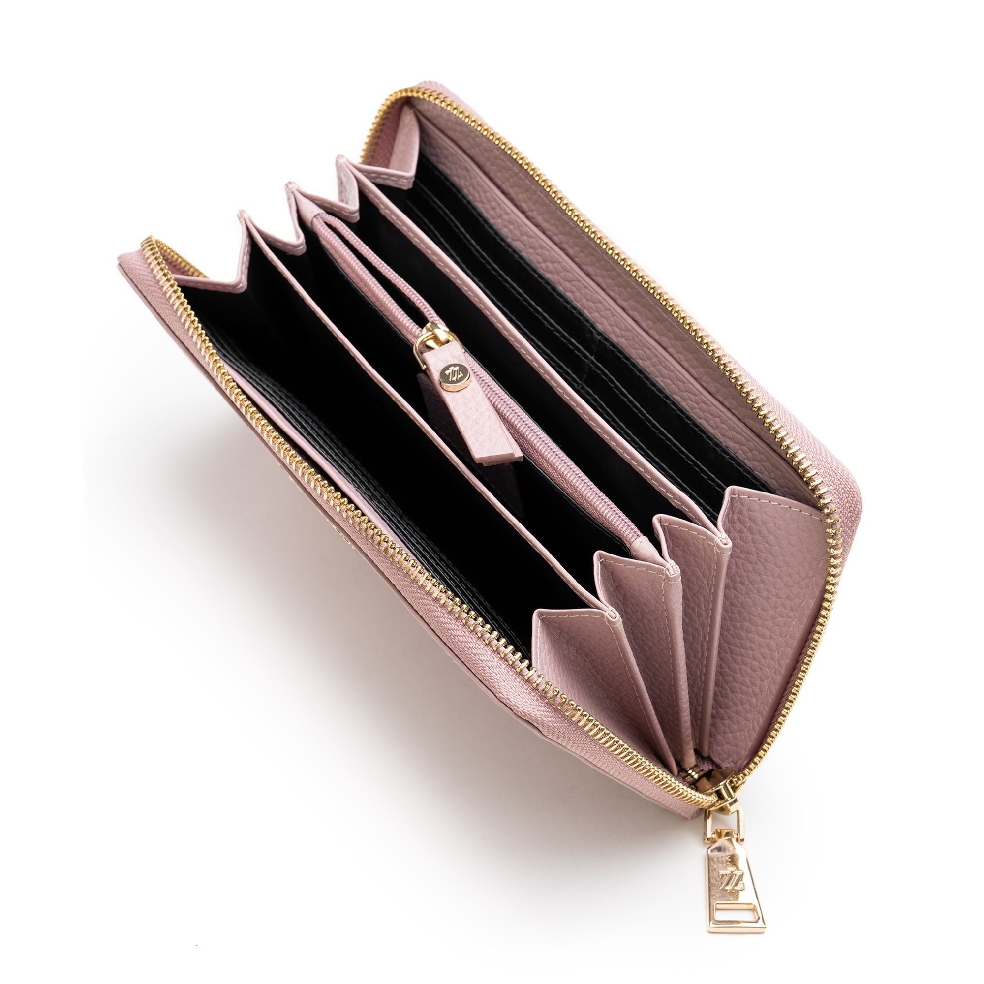 Geldbörse Leder Leather, Lazarotti pink Bologna