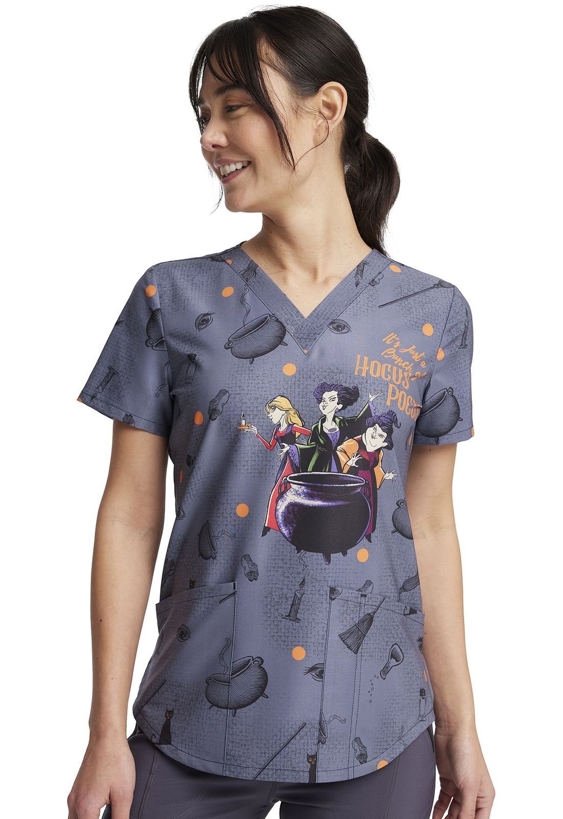 Cherokee Funktionsbluse Bunt bedruckter Damen Kasack "hocus pocus" Kasack mit Motiv – Bild 2 von 5