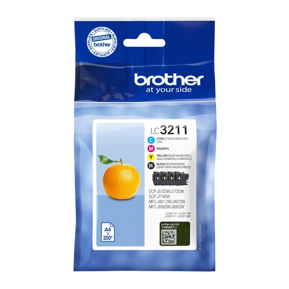 Brother Tintenpatronen LC-3211 Multipack (je 1x BK/M/C/Y) Tintenpatrone