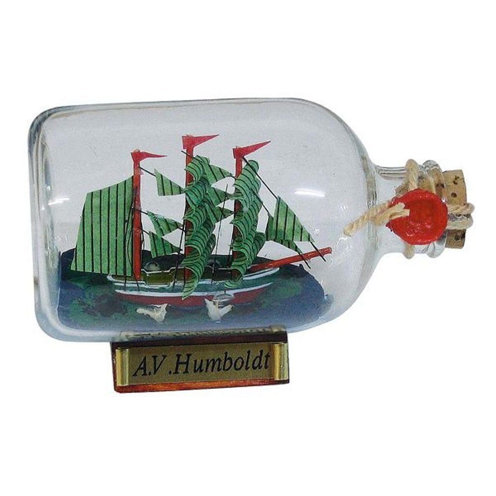 Linoows Dekoobjekt Buddelschiff Flaschenschiff Alexander von Humboldt, Segelschiff Flasche 9 cm | Deko-Objekte