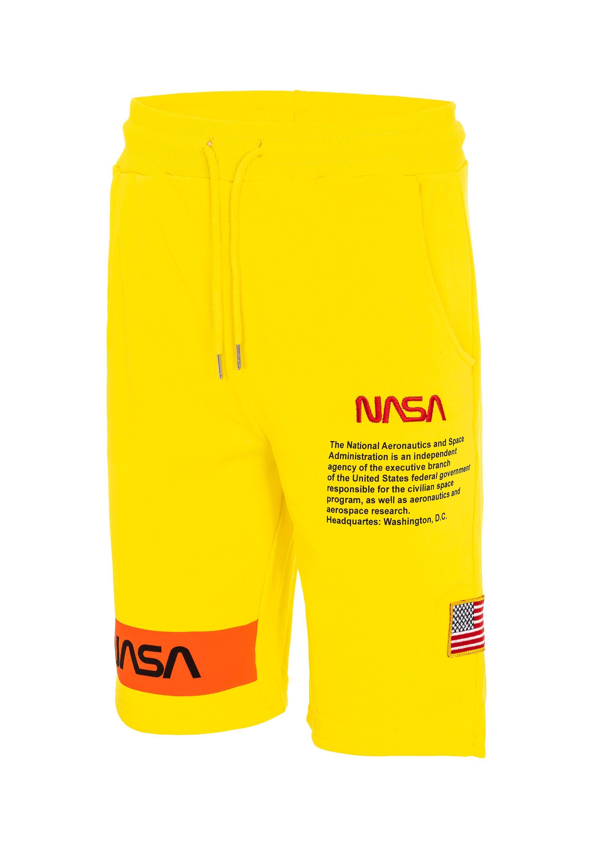 RedBridge gesticktem Shorts mit Plano gelb NASA-Motiv