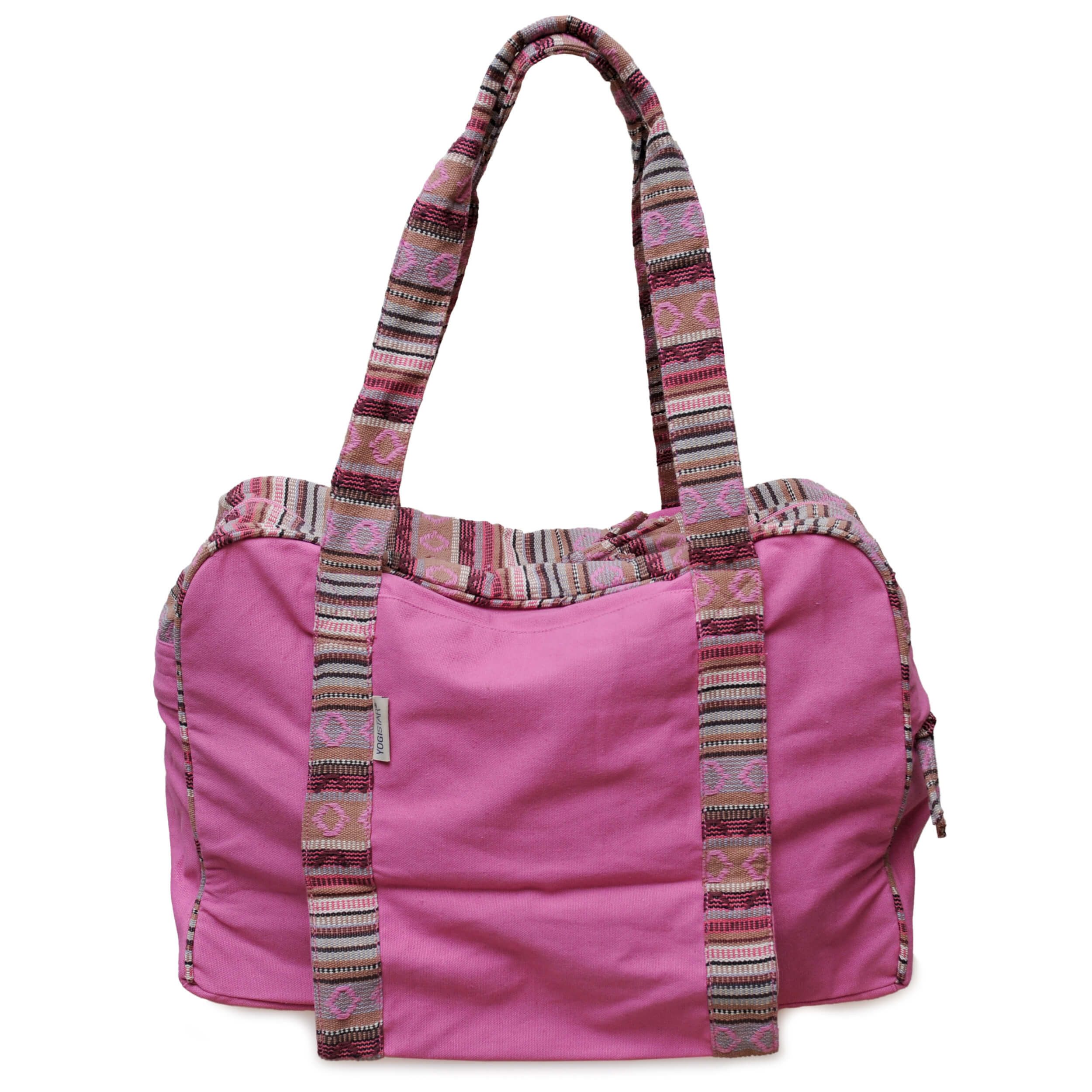 Yogistar Yogatasche Yogatasche yogibag® all in one - organic cotton - inka/raspberry (Standard, 1-tlg., Standard), Matte außen, viel Platz innen: Die innovative twin bag Yogatasche
