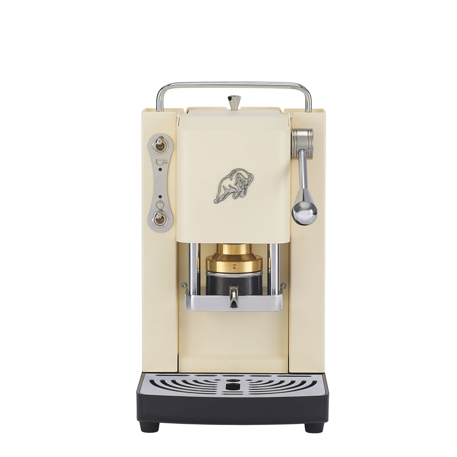 Faber Coffee Machines Espressomaschine Pro Essential Chrom Kaffeepadmaschine, 44mm ESE Pads, Chrom-Details mit hochwertigem 3D-Logo