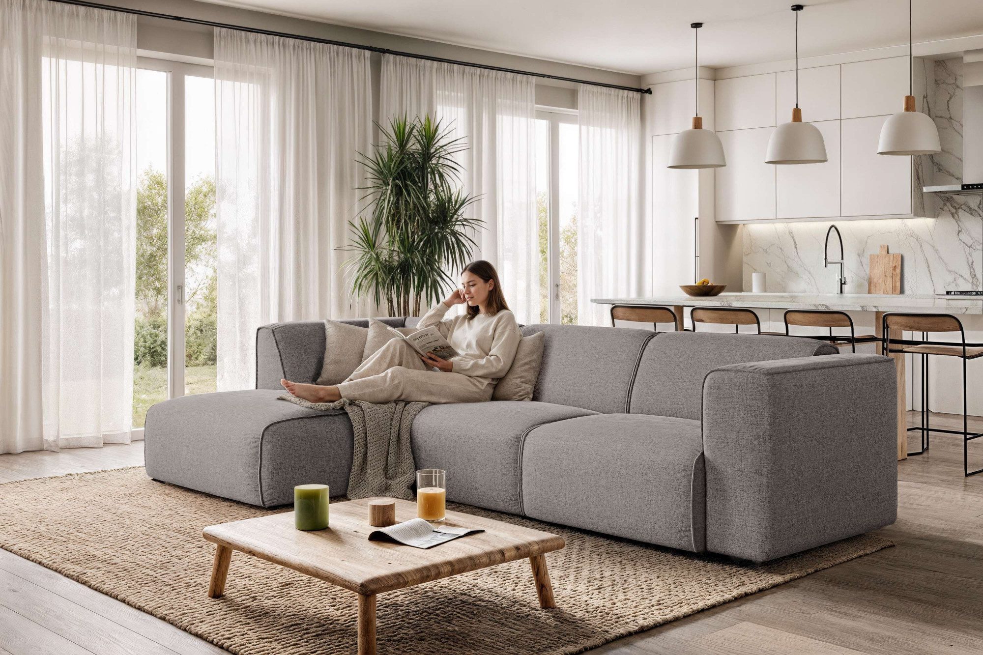 OTTO home Ecksofa Merid L-Form, B: 295 cm - OTTO. Verlässliche Qualität., jederzeit durch Module erweiterbar