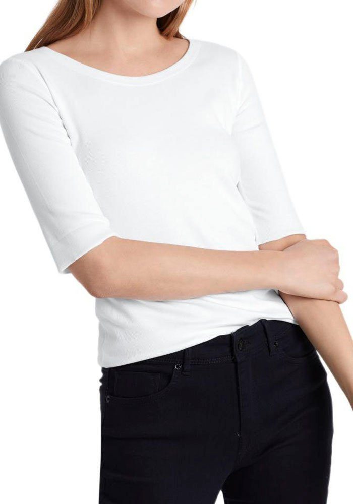 Marc Cain Rundhalsshirt Seasonal Colours I Premium Damenmode Rundhals-Shirt mit halben Ärmeln
