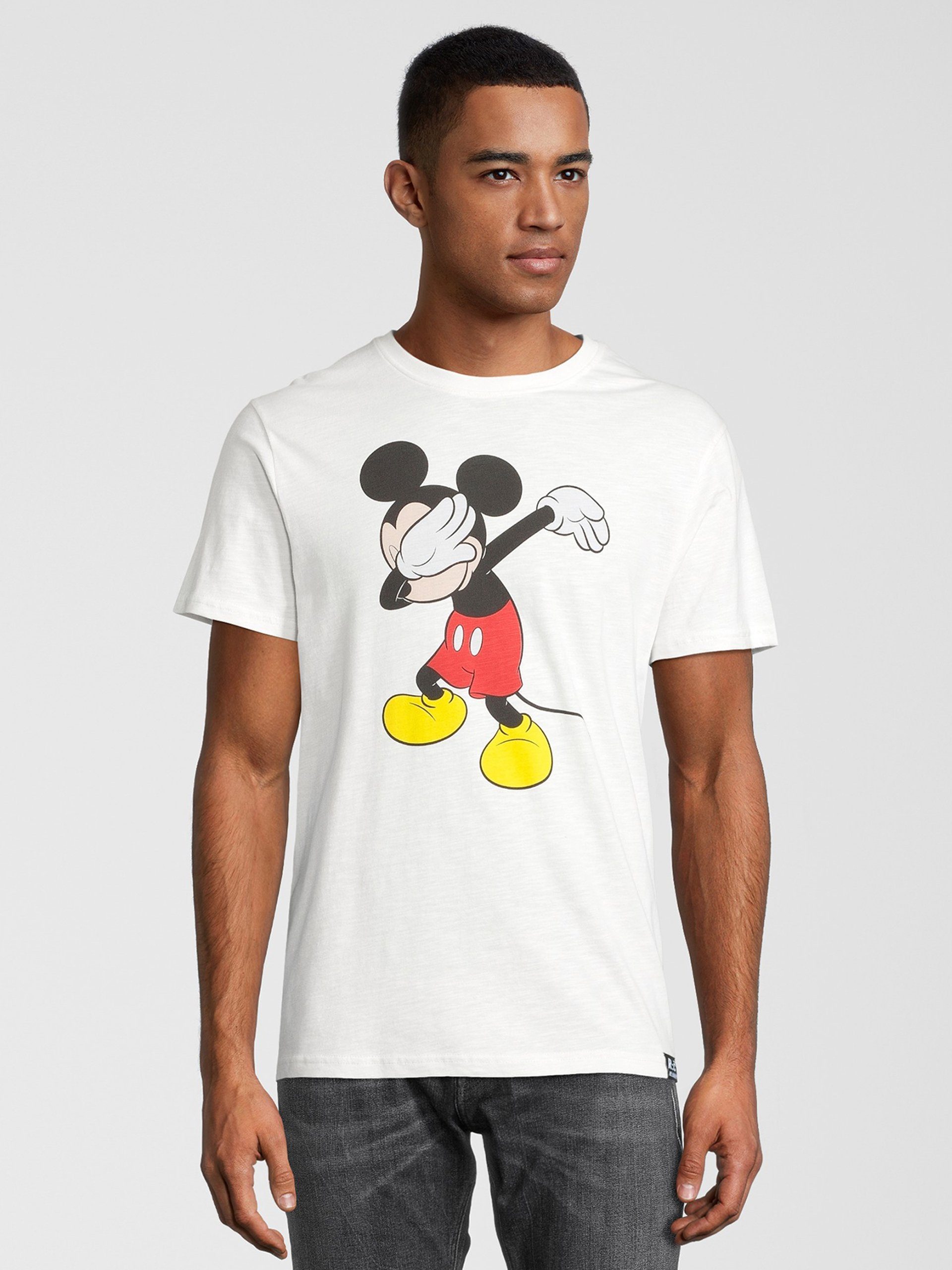 Dabbing Disney T-Shirt Weiß Mouse Mickey Recovered