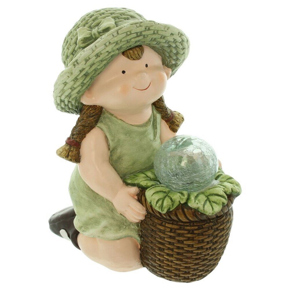 Home-trends24.de Gartenfigur Solarfigur Mädchen Garten Dekofigur Solarpanel günstig online kaufen