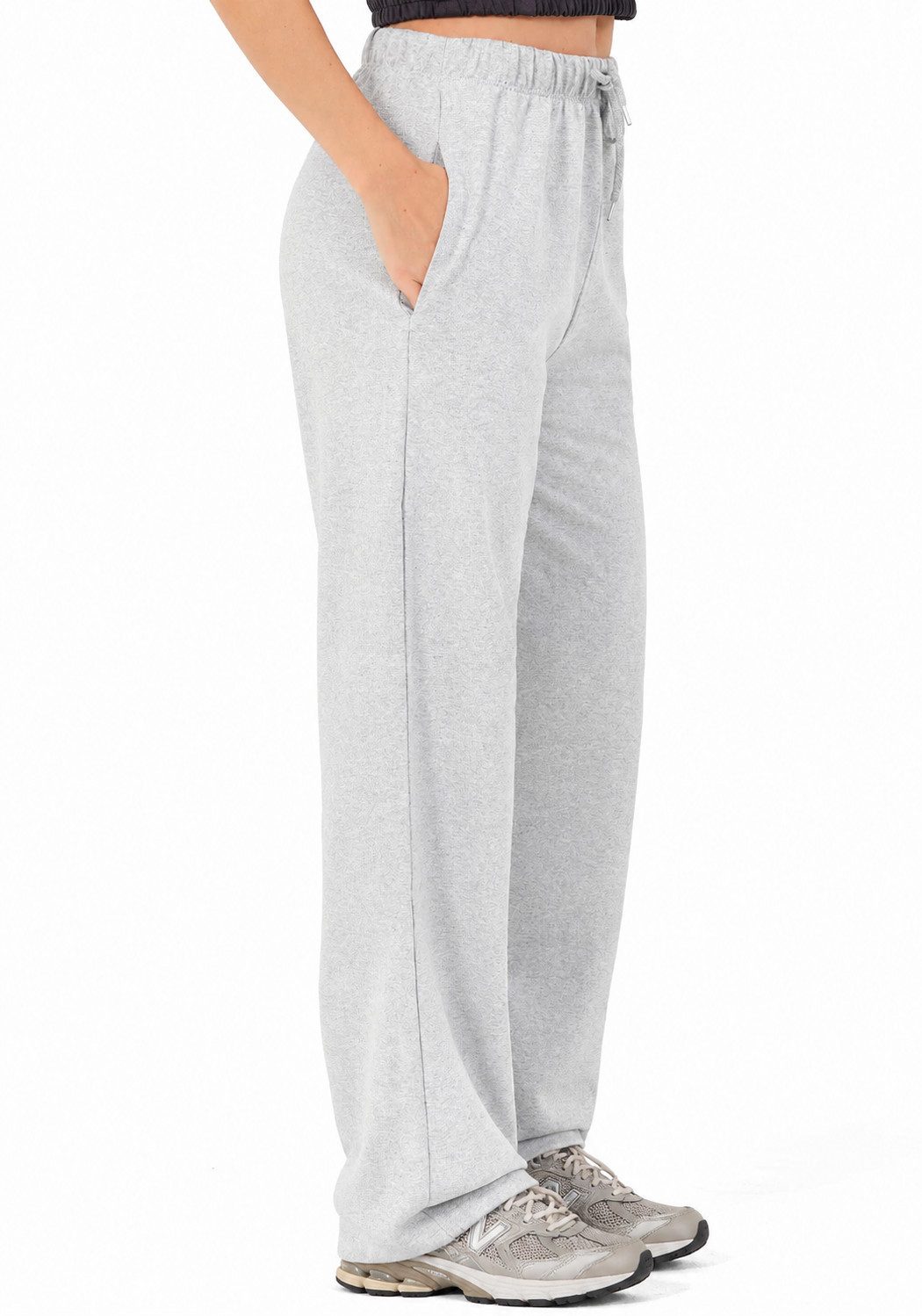 R-CAMP Sweathose Jogginghose Damen - Jogginghose Weites Bein Hosen (Packung, 1-tlg., Jogginghose für Damen) Weite Sweathose aus Baumwolle Bequeme Freizeithose