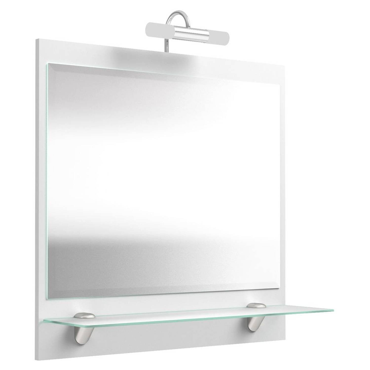 en.casa Badspiegel, Spiegel 70cm weiß mit Milchglas-Ablage mit LED- Beleuchtung, B/H/T ca. : 70/68/17cm online kaufen | OTTO