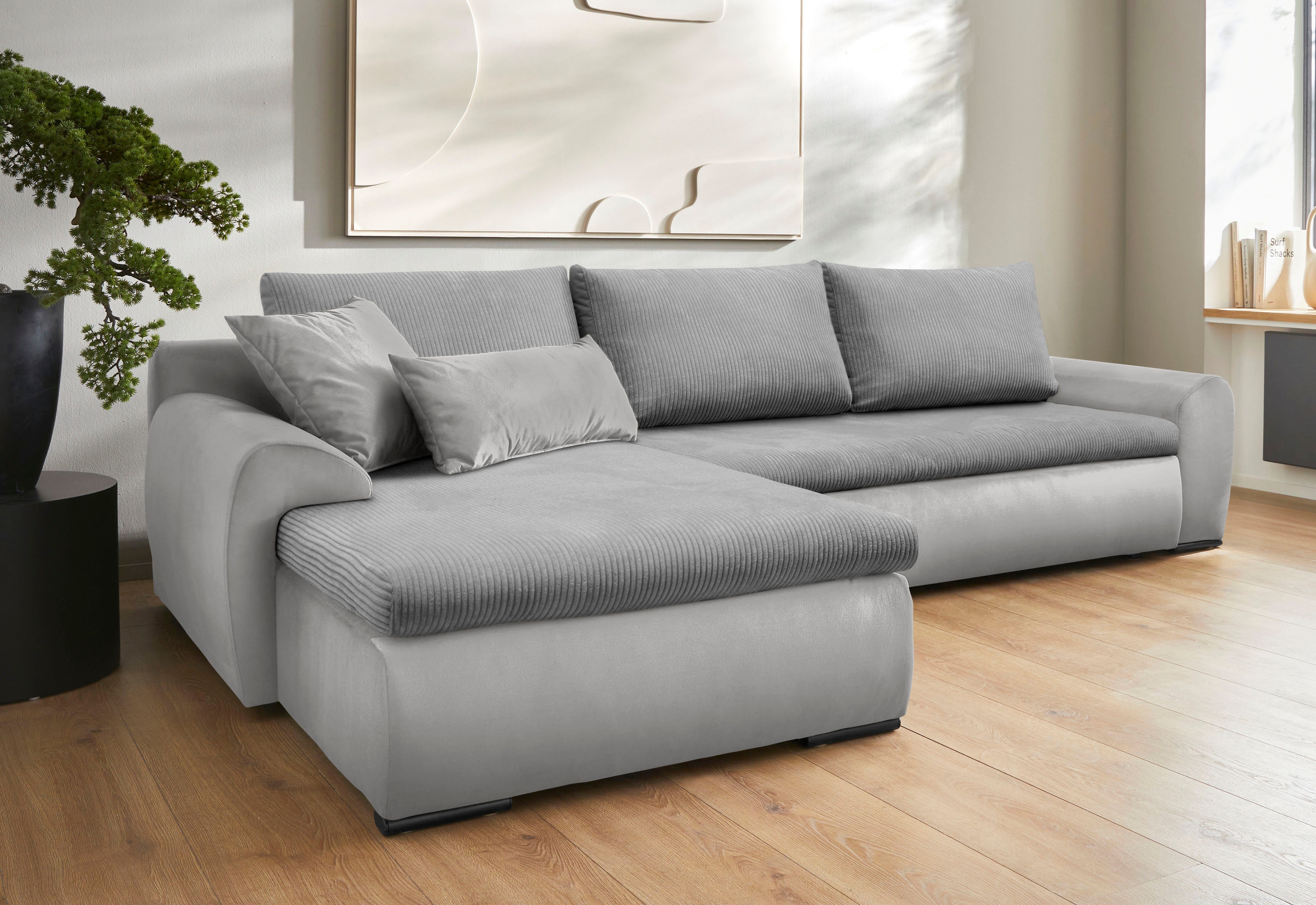 Ecksofa Home wahlweise affaire Win, Bettkasten Bettfunktion mit und