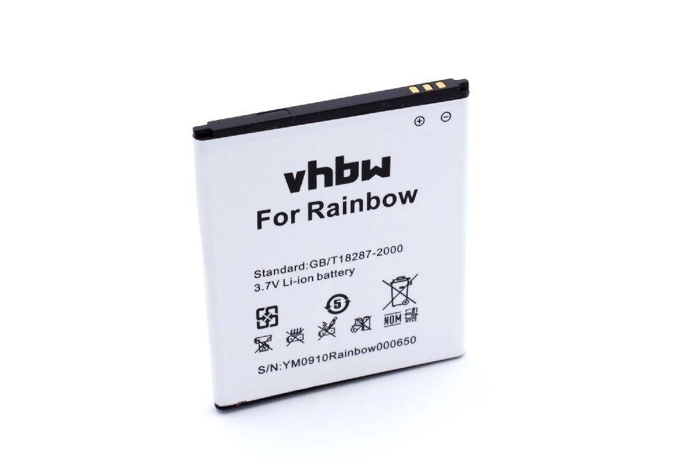 vhbw kompatibel mit Wiko Freddy, Rainbow Jam Smartphone-Akku Li-Ion 2000 mAh (3,7 V)