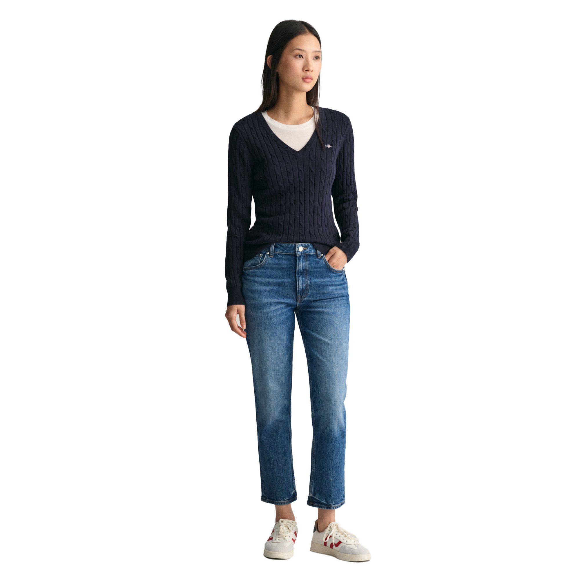 Gant Sweater Damen Strickpullover Baumwolle