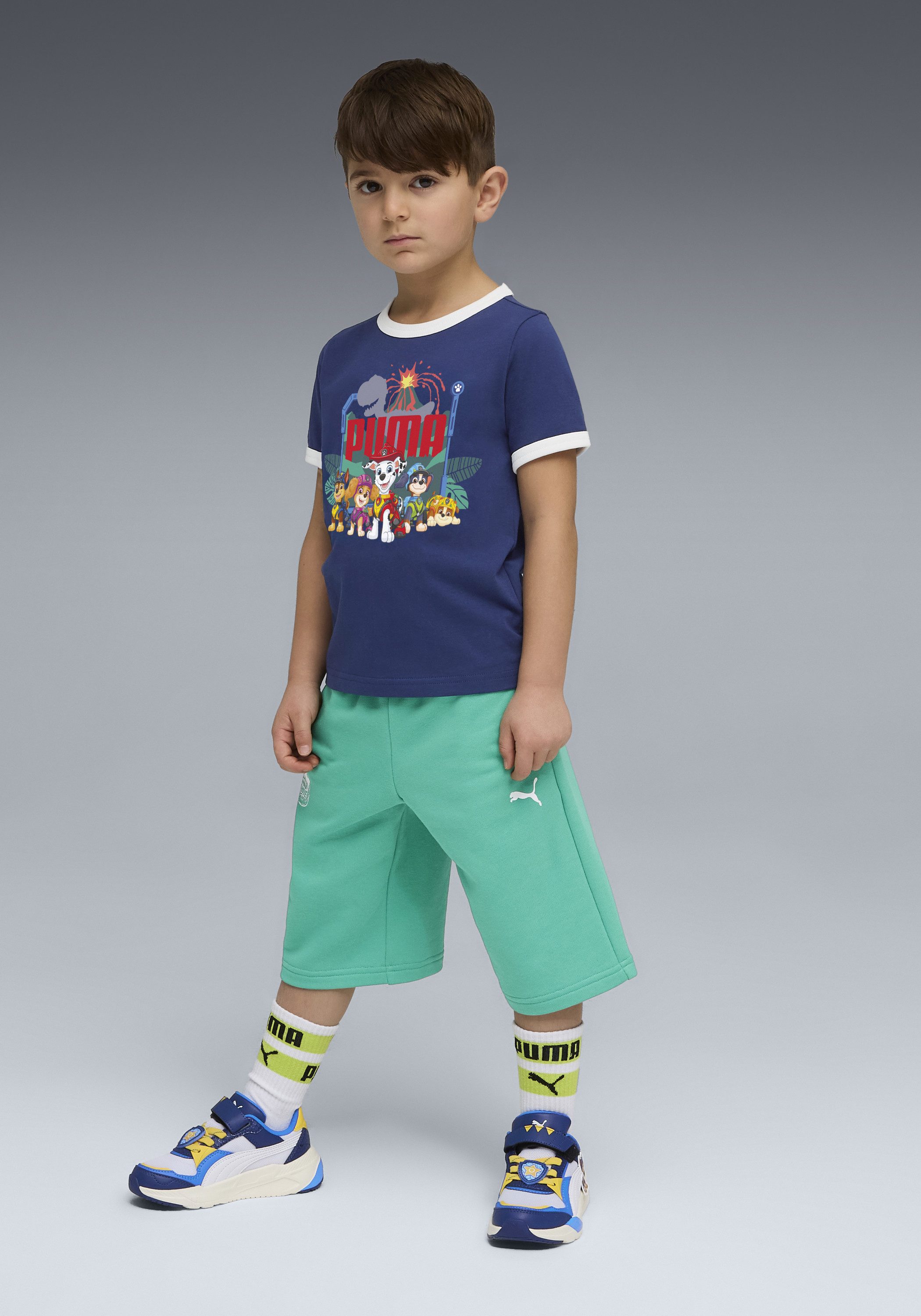 PUMA T-Shirt X PAW PATROL RINGER TEE Regular Fit, Kurzarm, für Kinder, mit Rundhalsausschnitt