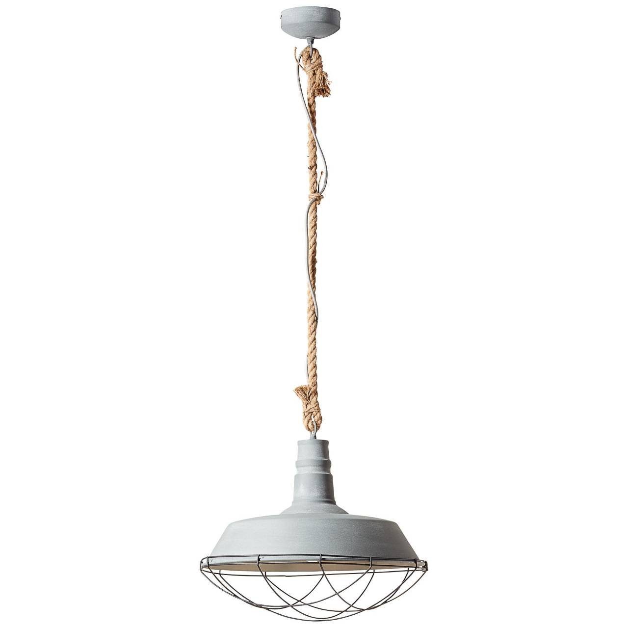 1x Rope Pendelleuchte A60, 60W, Rope, Beton E27, grau 47cm Brilliant Lampe Pendelleuchte geeignet