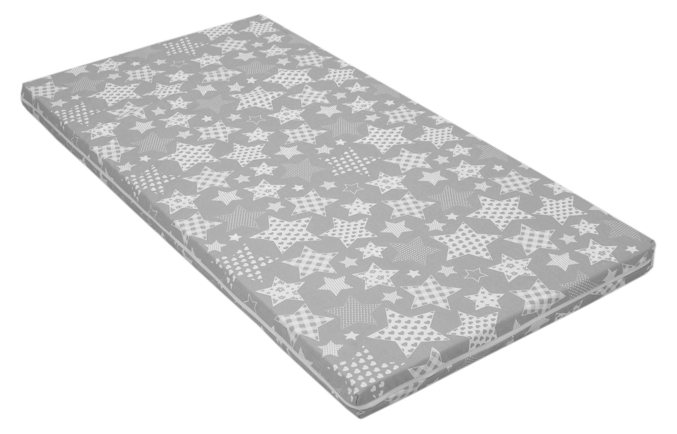 Kindermatratze Babymatratze mit Baumwollbezug, waschbar & rollbar–Allergikergeeignet, Best for Kids, 6 cm hoch, (Set), 60x120 cm, Bezug aus Baumwolle, Hergestellt in der EU