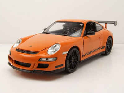 Welly Modellauto Porsche 911 (997) GT3 RS 2007 orange Modellauto 1:18 Welly, Maßstab 1:18