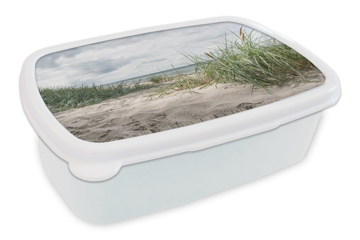 MuchoWow Lunchbox Sand - Pflanzen - Deutschland, Kunststoff, (2-tlg), Brotbox für Kinder und Erwachsene, Brotdose, für Jungs und Mädchen weiß