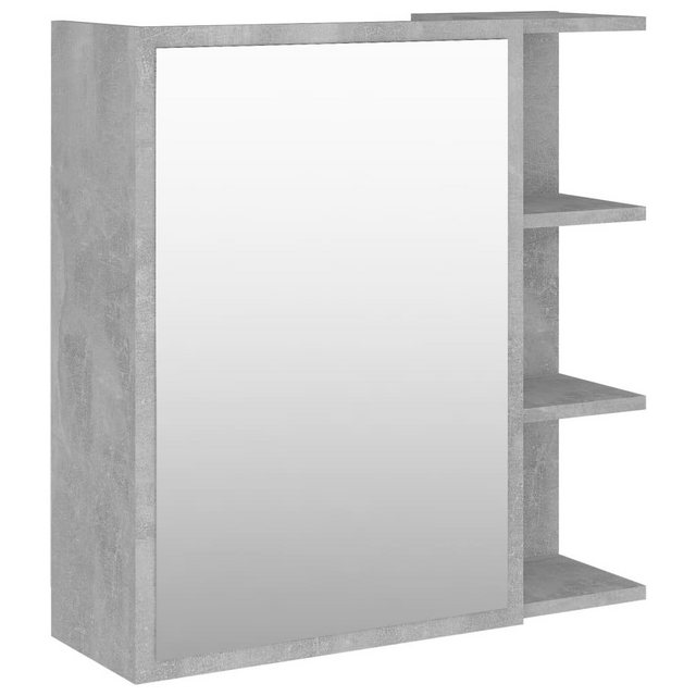 vidaXL Badezimmerspiegelschrank Bad-Spiegelschrank Betongrau 62,5×20,5×64 cm Holzwerkstoff (1-St)