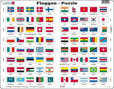 Media Verlag Puzzle Flaggen (Kinderpuzzle), 99 Puzzleteile