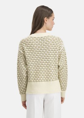 Nicowa V-Ausschnitt-Pullover AJIWA mit Metallgarn