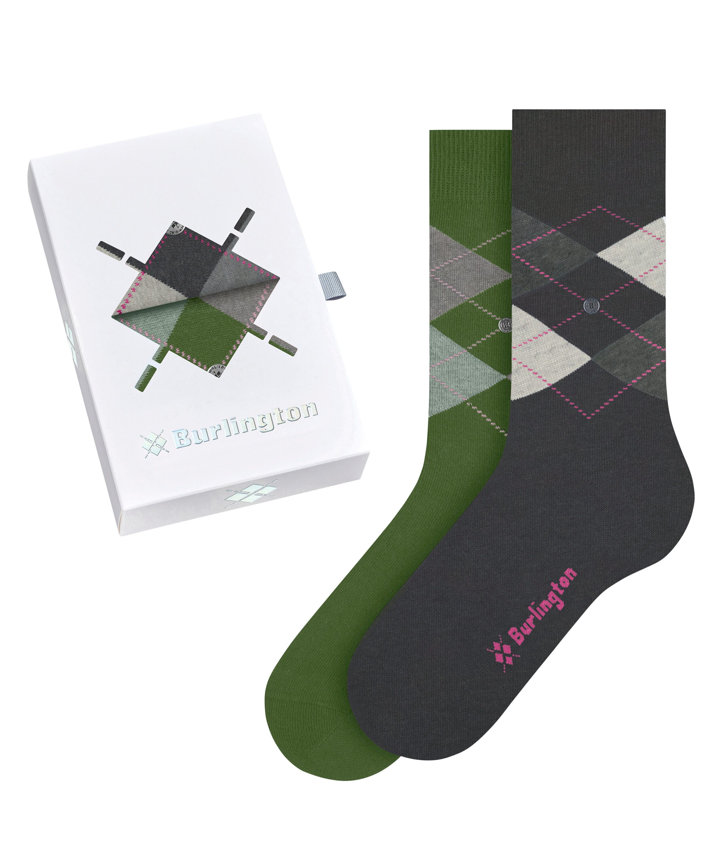 Burlington Socken Burlington Basic Gift Box Damen mit Geschenkbox (2-Paar) mit Geschenkbox