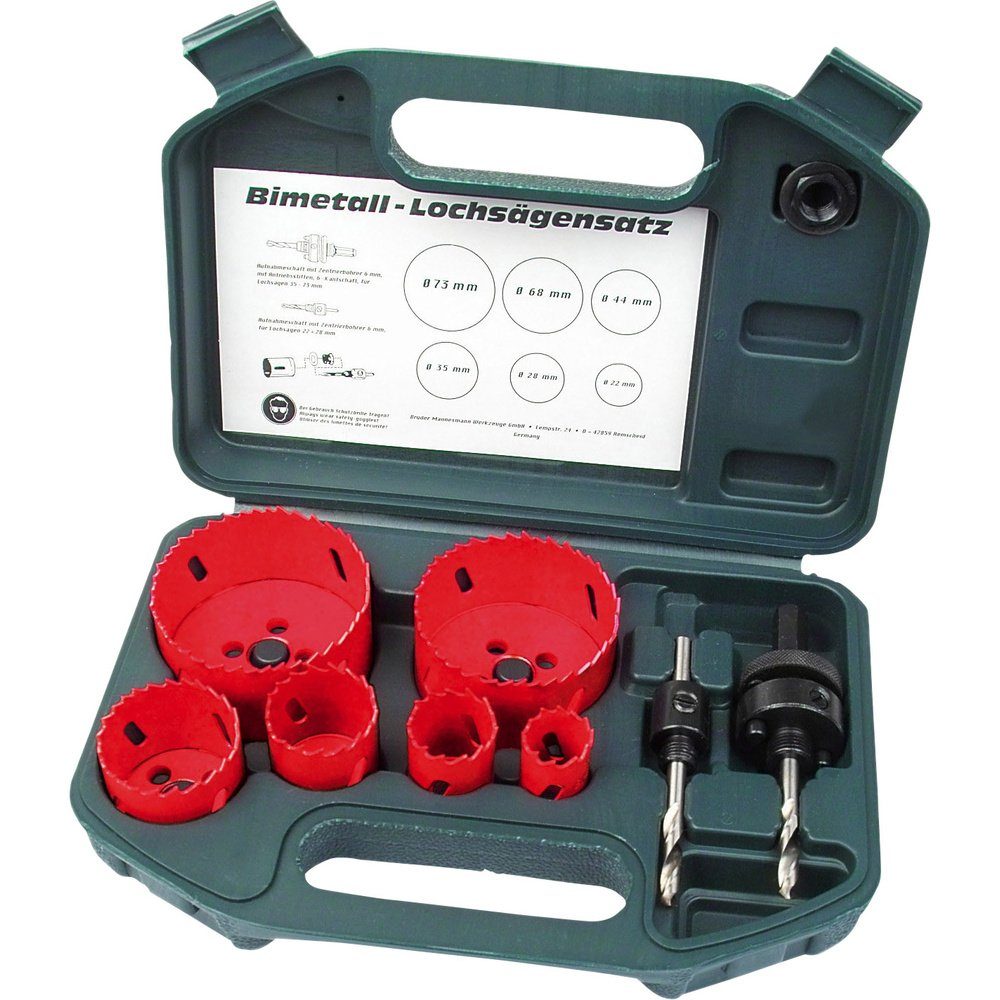Brüder Mannesmann Werkzeuge Bohrkrone Brüder Mannesmann M44100 Lochsägen-Set 8teilig 1 St.