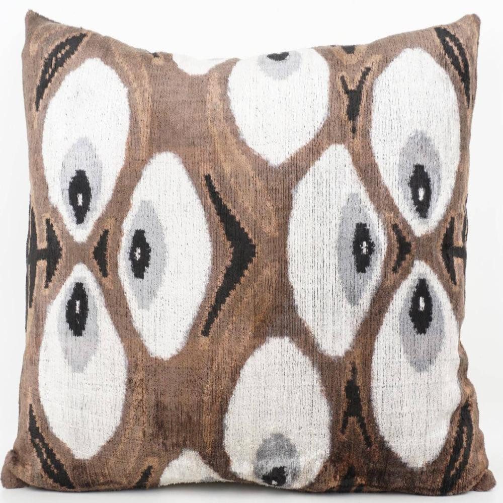 Thanks, A LOT Kissenhülle Thanks A LOT Kissenhülle Silk-Velvet Mystic Eyes Braun Mix 40 x 60 cm