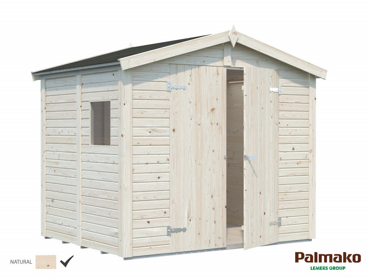 Palmako Gerätehaus Dan 4,6 braun Holz 243x190 BxT: Gartenhaus, cm