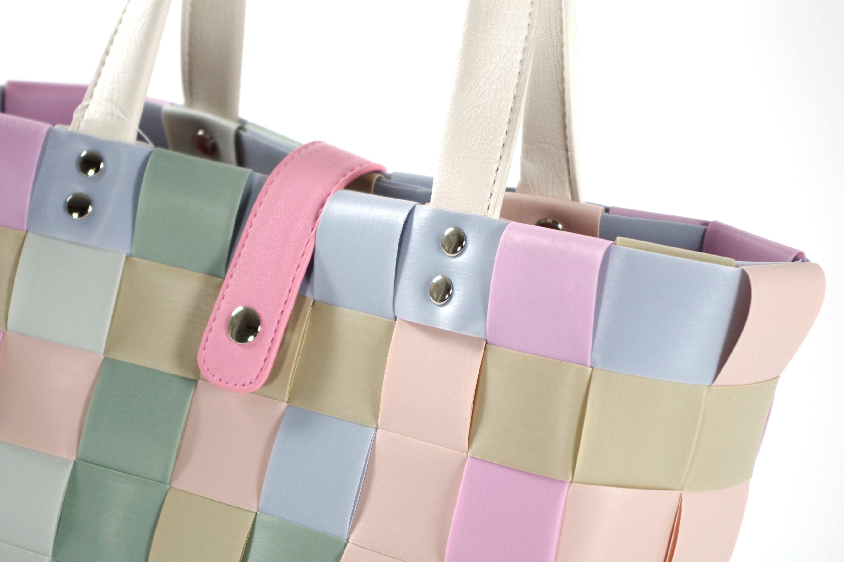 Kobolo Einkaufsshopper Einkaufstasche CANDY SMALL Henkeln und Verschluss, 3 l