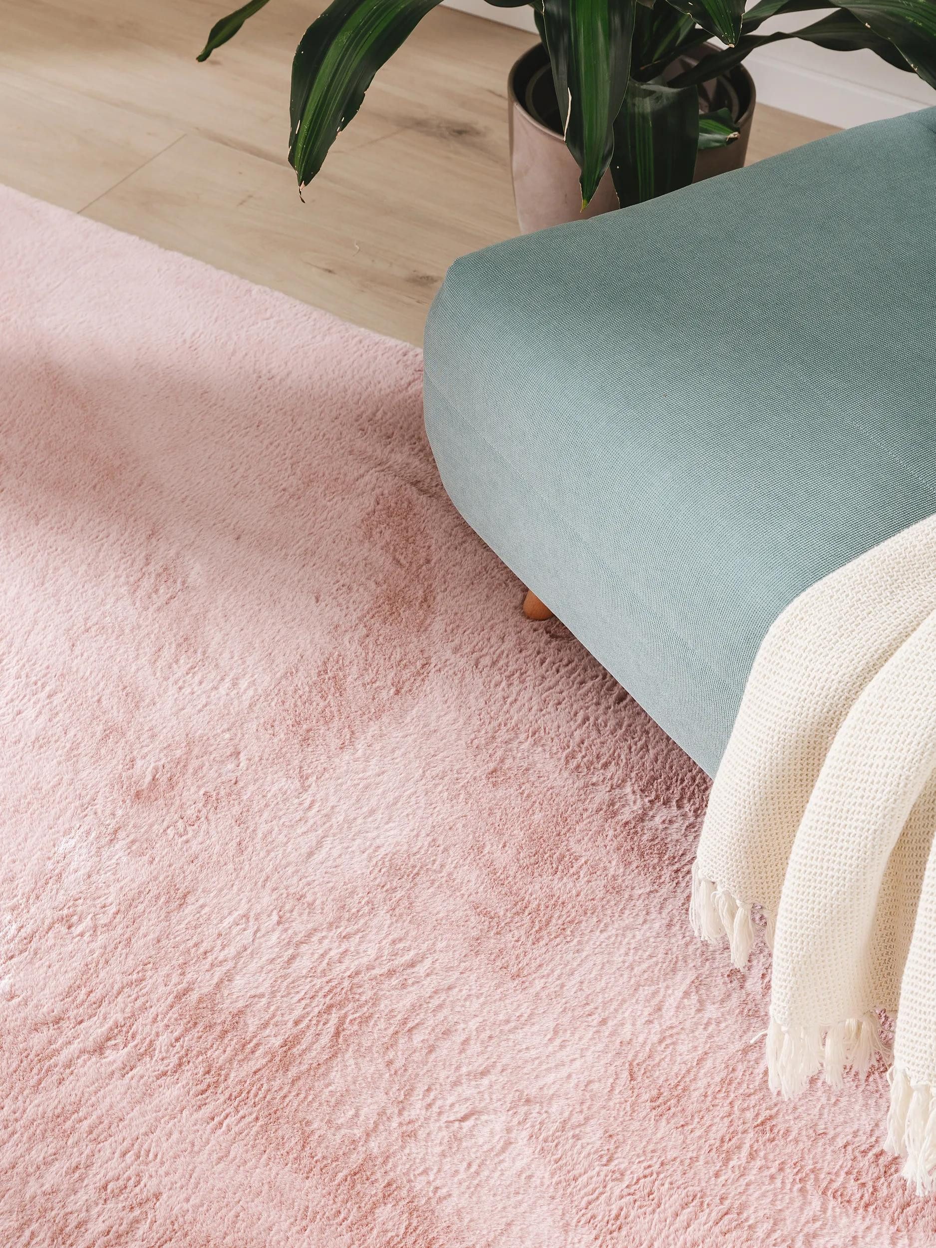 benuta Fellteppich Furry, rechteckig, Höhe: 11 mm, Teppich Wohnzimmer, Esszimmer, Schlafzimmer, Flur, Weich, Rutschfest